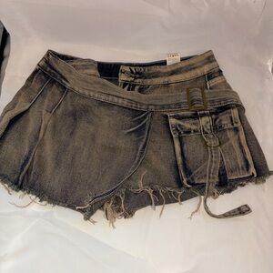 Distressed Black Denim Women Shorts